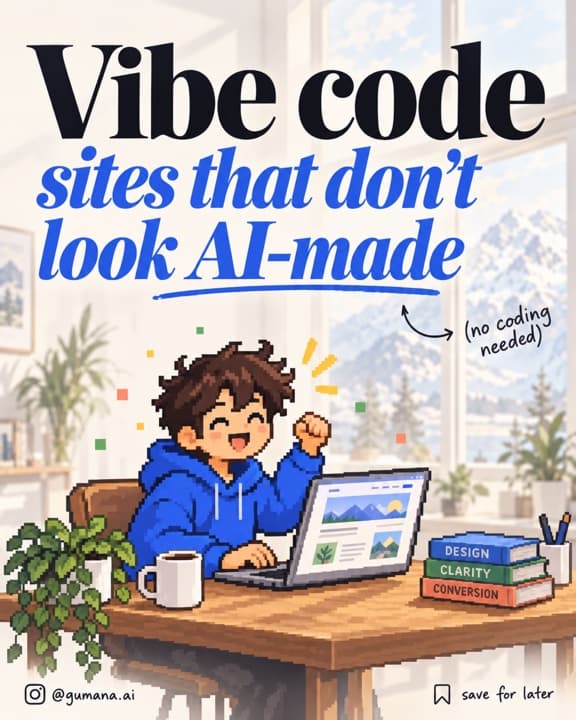 Cover: Vibe code sites that don't look AI-made