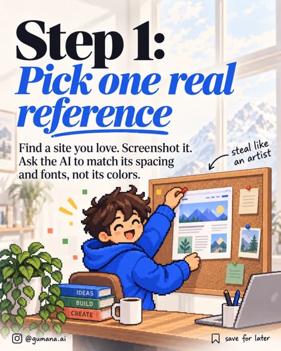 Step 1: Pick one real reference