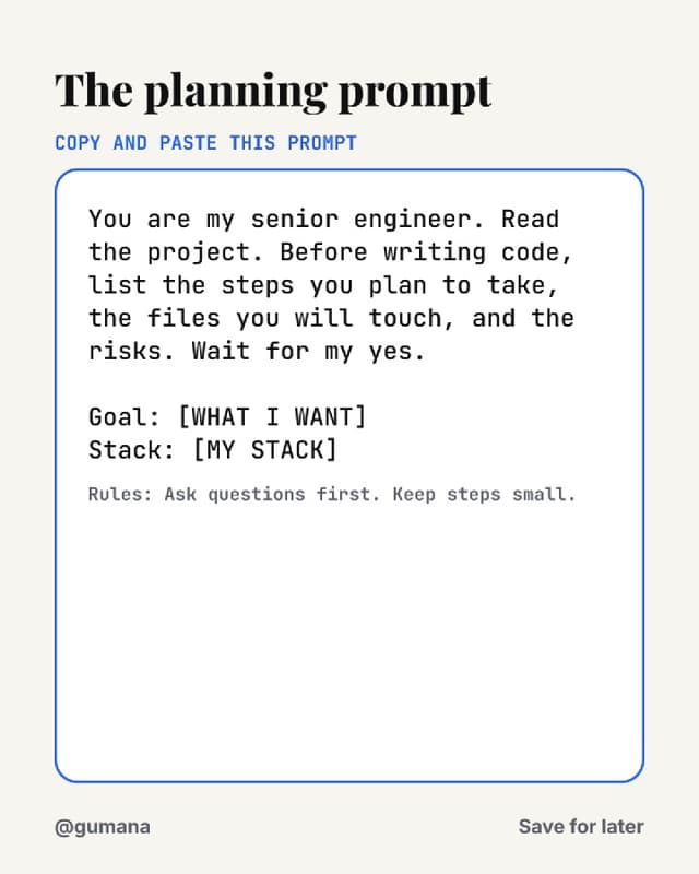 Example prompt slide